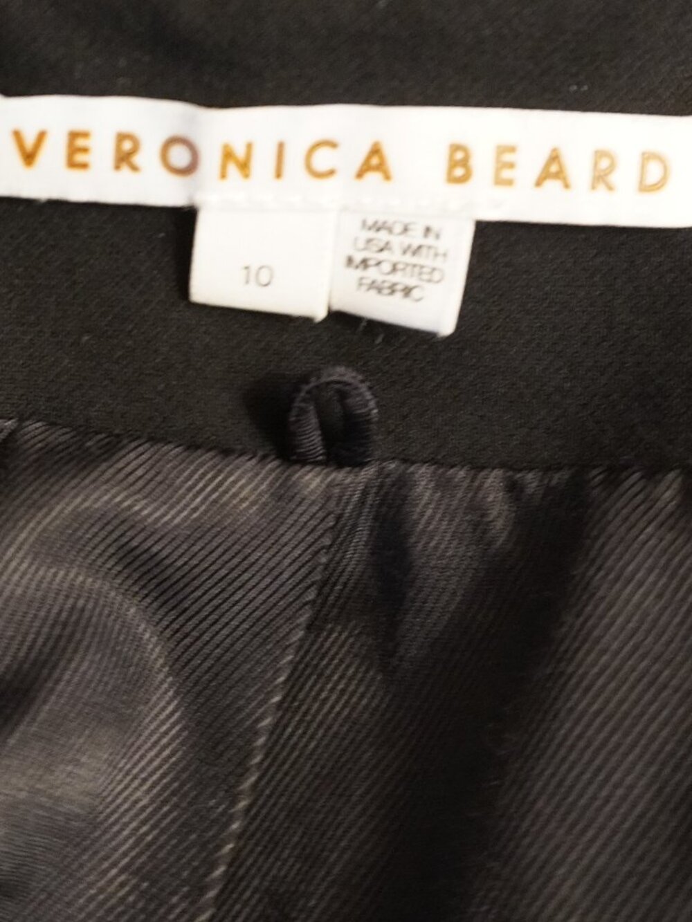 Veronica Beard Miller Dickey Blazer Black Silver Crest Buttons Jacket Size 10 - Picture 8 of 8